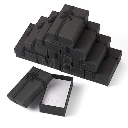 Rectangle Paper Jewelry Gift Boxes with Bowknot CON-TAC0010-79A-1