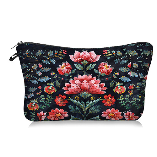 Flower Polyester Cosmetic Bag PW-WG4A30B-01-1