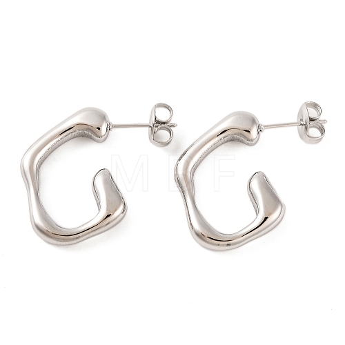 Non-Tarnish 304 Stainless Steel Stud Earrings EJEW-G395-25P-1