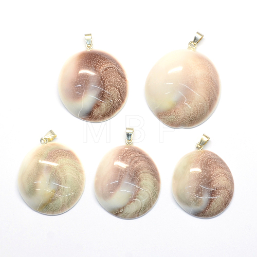 Shell Fossil Pendants G-R275-38-1