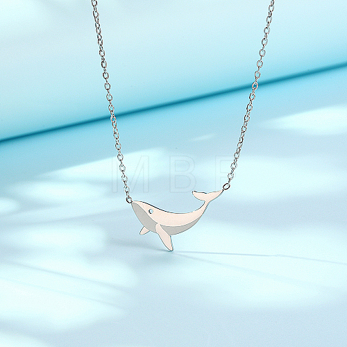 Stainless Steel Pendant Necklaces with Cable Chains AF6538-2-1