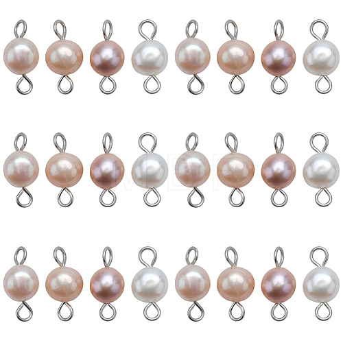 30Pcs Natural Freshwater Pearl Connector Charms FIND-SC0005-39-1