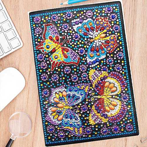 DIY Mandala Pattern Diamond Painting Notebook Kits MAND-PW0001-61U-1