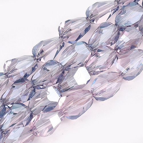Electroplate Glass Beads Strands EGLA-S176-01-B03-1
