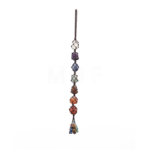 7 Chakra Gemstone Hanging Decorations HJEW-JM00805-03-1