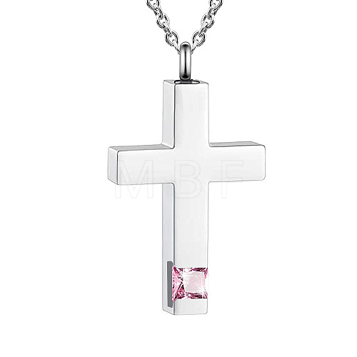 Cross Urn Ashes Pendant Necklace PW-WGBB57D-10-1