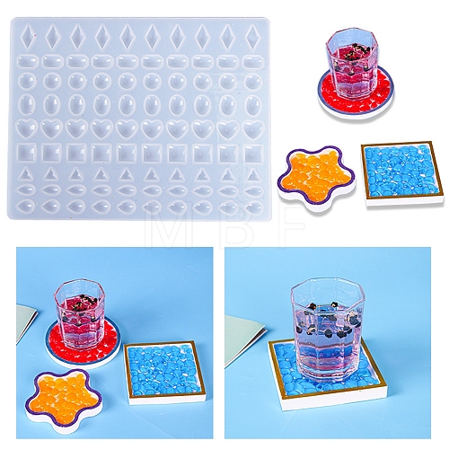 DIY Coaster Silicone Molds DIY-P010-30-1