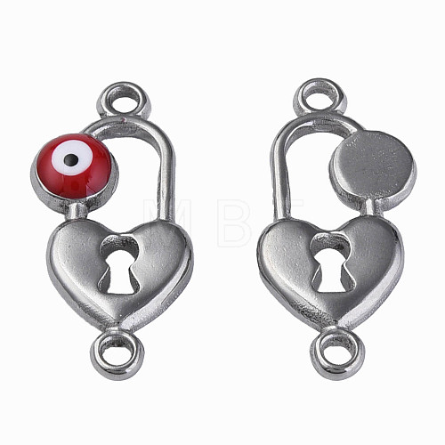 304 Stainless Steel Enamel Connector Charms STAS-N087-65-01P-1