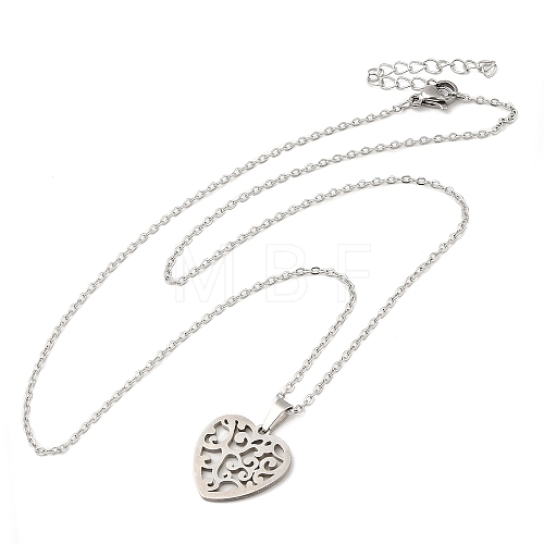 306 Stainless Steel Pendant Necklace for Women NJEW-Q772-01P-04-1