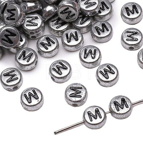 50Pcs Silver Plating Acrylic Beads PW-WG2E8AD-14-1