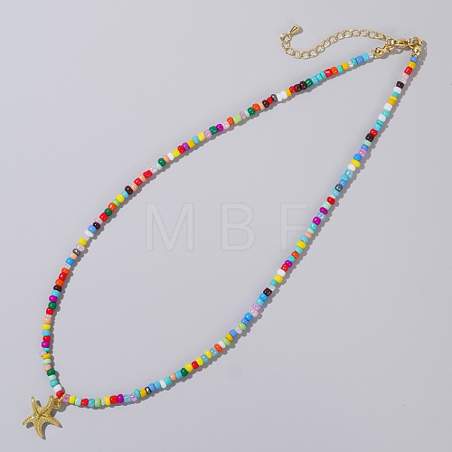 Colorful Seashell Beaded Necklaces for Women ZN3329-2-1