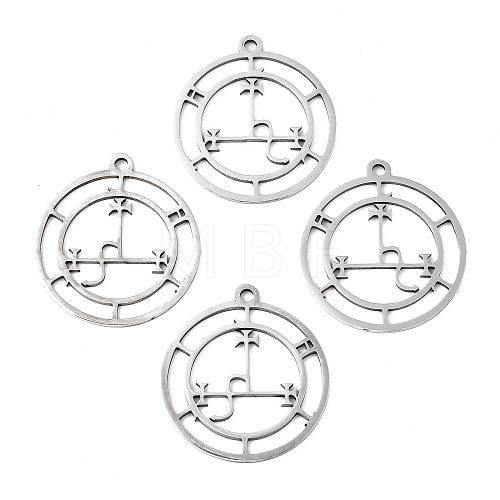 201 Stainless Steel Sigil of Lilith Pendants STAS-S120-001-1