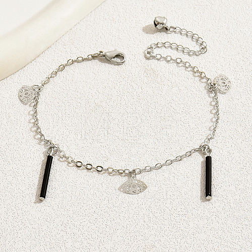 Fashionable Casual Brass Evil Eye Charms Tassel Anklet for Women MG6540-1