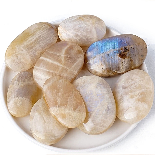 Natural Moonstone Palm Stones PW-WG66181-01-1