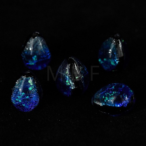 Gradient Color & Luminous Handmade Silver Foil Lampwork Beads LAMP-I028-07A-1