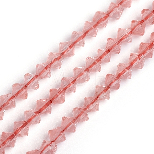 Cherry Quartz Glass Beads Strands G-E560-E02-4mm-1