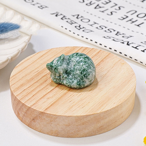 Natural Qinghai Jade Display Decorations DJEW-PW0009-009R-1