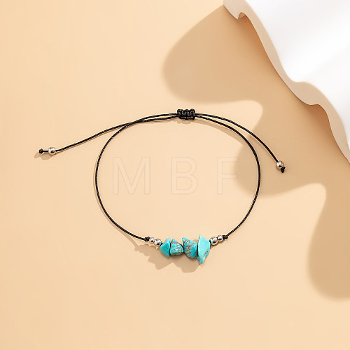 Synthetic Turquoise Anklets WGE08CC-09-1