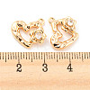 Brass Micro Pave Cubic Zirconia Charms KK-E090-34G-3