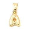 Brass Letter Charms KK-G554-22G-A-1