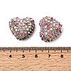 Sparkling Acrylic Heart Beads with Rhinestone Embellishment OACR-NH0001-02A-02-3