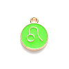 Alloy Enamel Pendants X-ENAM-S124-01A-06G-2