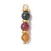 Dyed Natural Green Jade Imitation Tourmaline Pendants PALLOY-JF05067-2