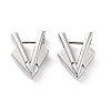 Triangle Rack Plating Brass Hoop Earrings for Women KK-Z038-19P-1