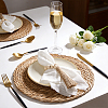 Round Natural Wood Beaded Napkin Rings AJEW-JOY00001-4