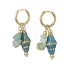 Brass Shell Shape Hoop Earrings EJEW-JE06747-03-3