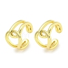 Brass Cuff Earrings EJEW-C104-019G-1