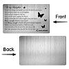 Rectangle 201 Stainless Steel Custom Blank Thermal Transfer Wallet Card DIY-WH0252-010-4