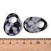 Natural Snowflake Obsidian Large Hole Pendants G-N348-06B-11-3