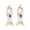 Printed Alloy Enamel Pendants RB-CBAA915-02G-04-1