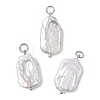 Natural Baroque Pearl Keshi Pearl Pendants PALLOY-JF04628-02-1