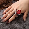 Alloy with Rhinestone Finger Rings FS-WGD099A-04-2