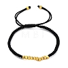 Polyester Cord Braided Bead Bracelets for Women Men BJEW-L698-02G-01-4