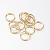 Eco-Friendly PVD Vacuum Plating & Long-Lasting Plated Brass Open Jump Rings KK-E663-4mm-G-1