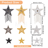 9Pcs 9 Style Star Hotfix Rhinestone DIY-FG0003-84-2