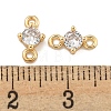 Rack Plating Brass Pave Clear Cubic Zirconia Links KKB-L215-047B-LG-3