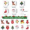 48Pcs 12 Styles Christmas Theme Opaque Resin Cabochons CRES-SC0002-55-2