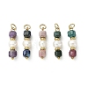 Natural Mixed Stone & Cultured Freshwater Pearl Pendants PALLOY-JF05304-1