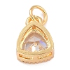Real 18K Gold Plated Brass Inlaid Cubic Zirconia Charms ZIRC-L100-076G-07-3