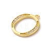 Rack Plating Brass Micro Pave Cubic Zirconia Pendant KK-H449-76G-16-2