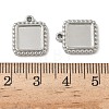 304 Stainless Steel Pendant Cabochon Settings STAS-D127-01P-3