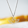 Non-Tarnish Stainless Steel Hollow Beetle Head Pendant Necklaces DN8143-2-2