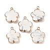 Natural Howlite Pendants G-P566-01G-13-1