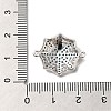 Rack Plating Brass Pave Turquoise Cubic Zirconia Connector Charms KK-K275-12P-3