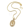 Brass Cubic Zirconia Pendant Necklaces for Women NJEW-U034-02B-G-4