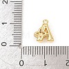 Brass Micro Pave Clear Cubic Zirconia Charms KK-Z151-18G-A-3